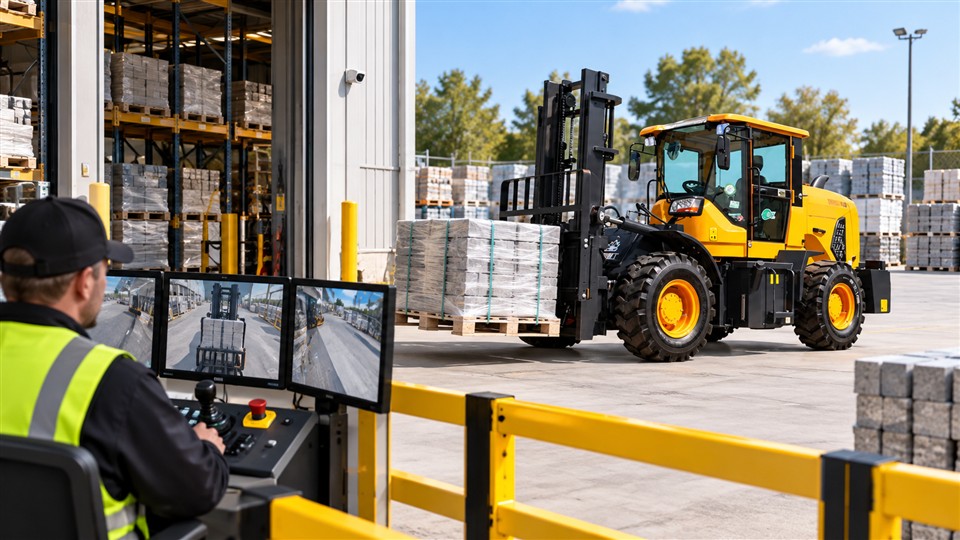 B28 off-road forklift material handling application