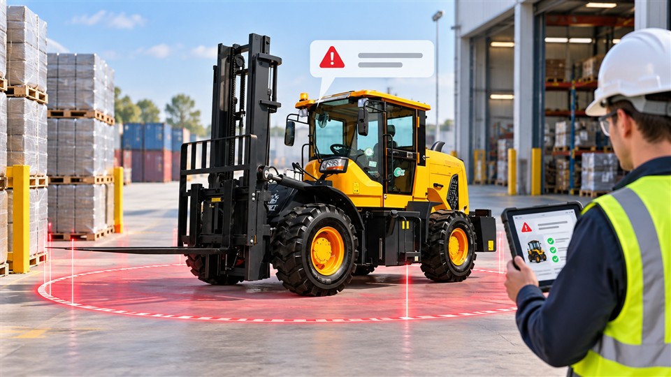 5-ton off-road forklift operating scenario
