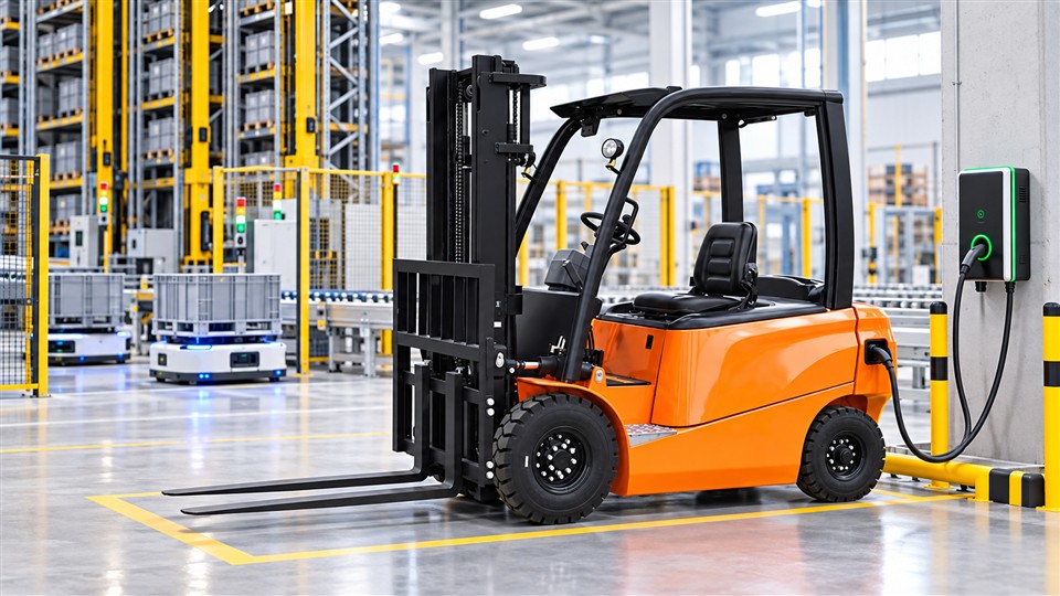 B20 lithium electric forklift in a September 9, 2026 work scenario