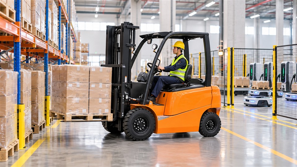B60 lithium electric forklift material handling application