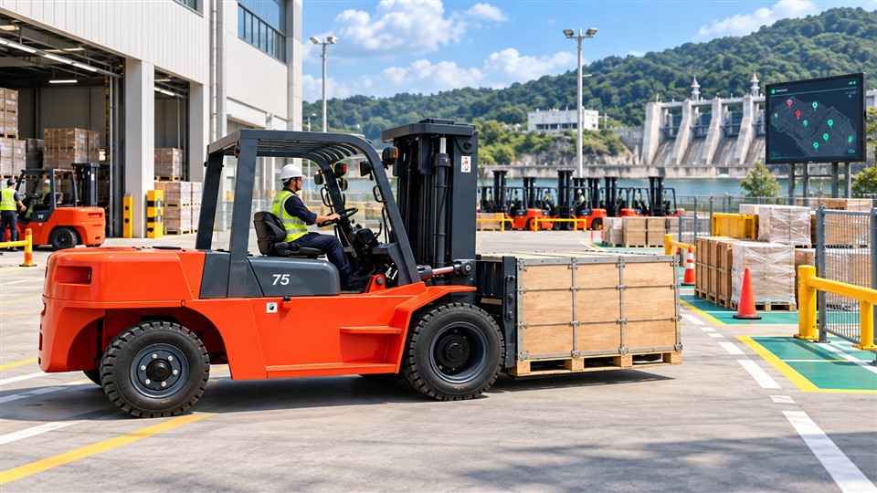 CPC190-X diesel forklift material handling application