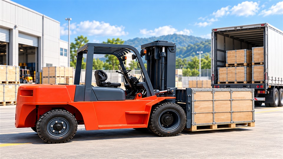 5-ton off-road forklift operating scenario