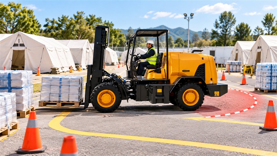 CPC30SY off-road forklift operating scenario