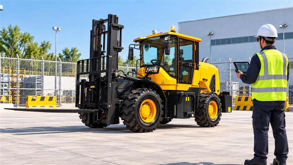 B29 off-road forklift operating scenario