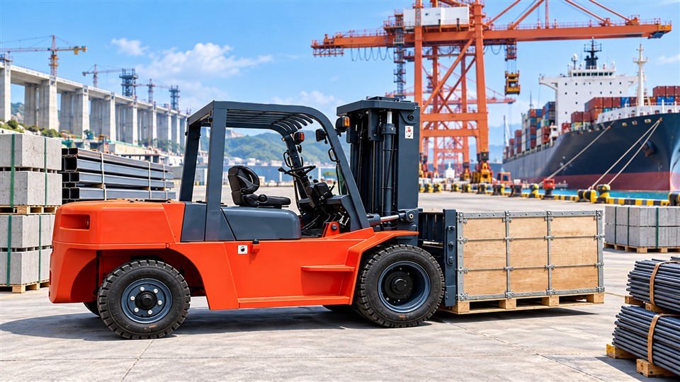 B28 off-road forklift operating scenario