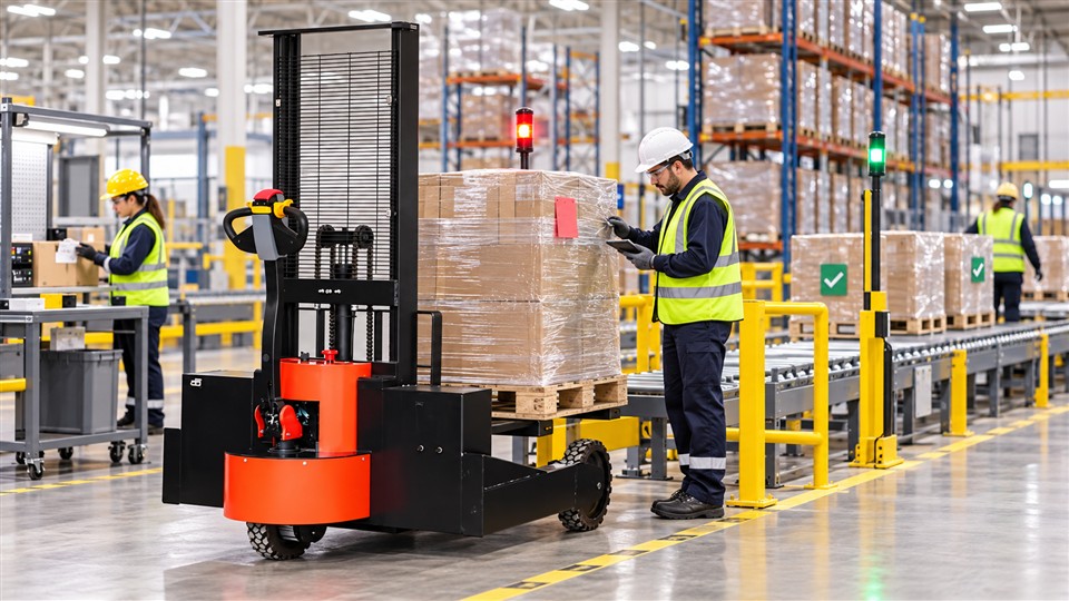 ZG-MYCDDH all-terrain electric pallet stacker operating scenario