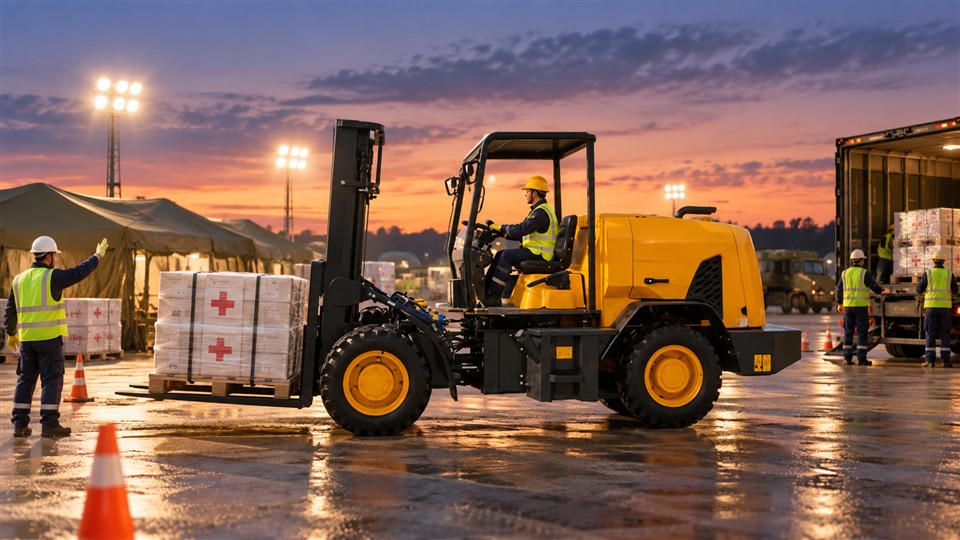 5-ton off-road forklift operating scenario