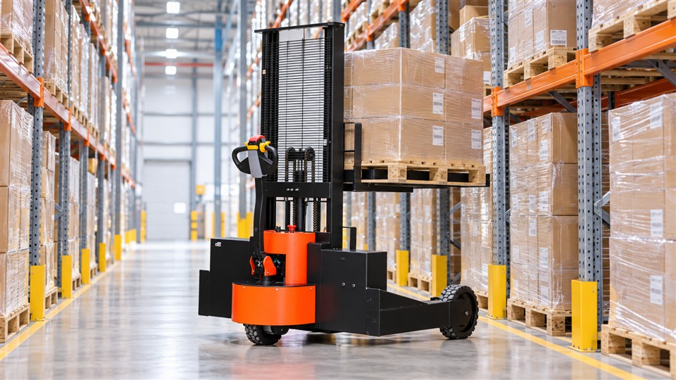 CDDA15 electric walkie stacker material handling application