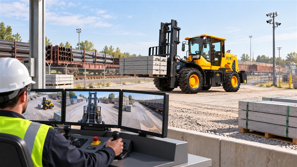 7-ton off-road forklift in a September 12, 2026 work scenario
