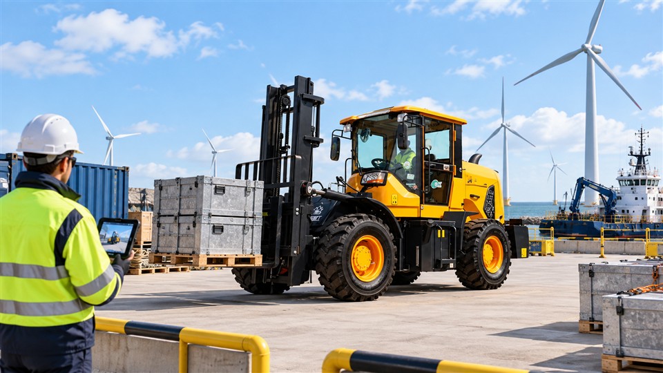 B28 off-road forklift operating scenario