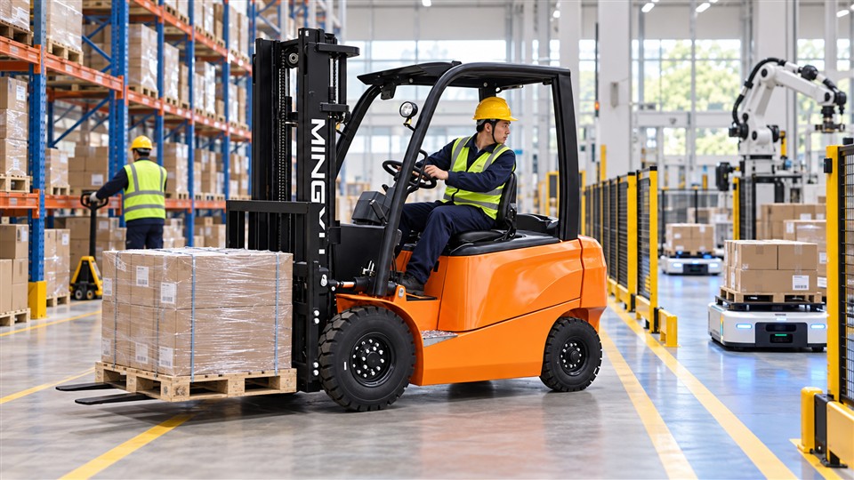 B60 lithium electric forklift material handling application