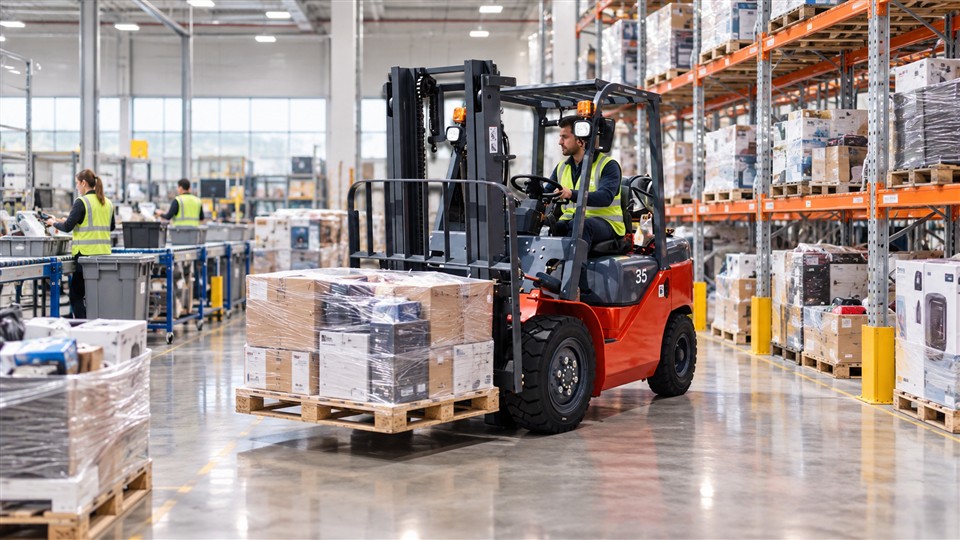 B50 lithium electric forklift operating scenario