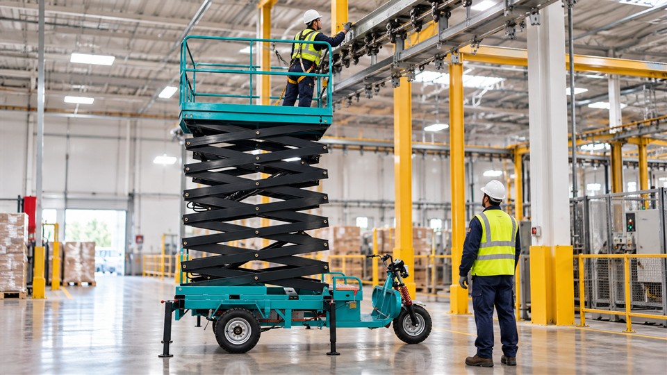 ZGTT06 telescopic aerial work platform material handling application