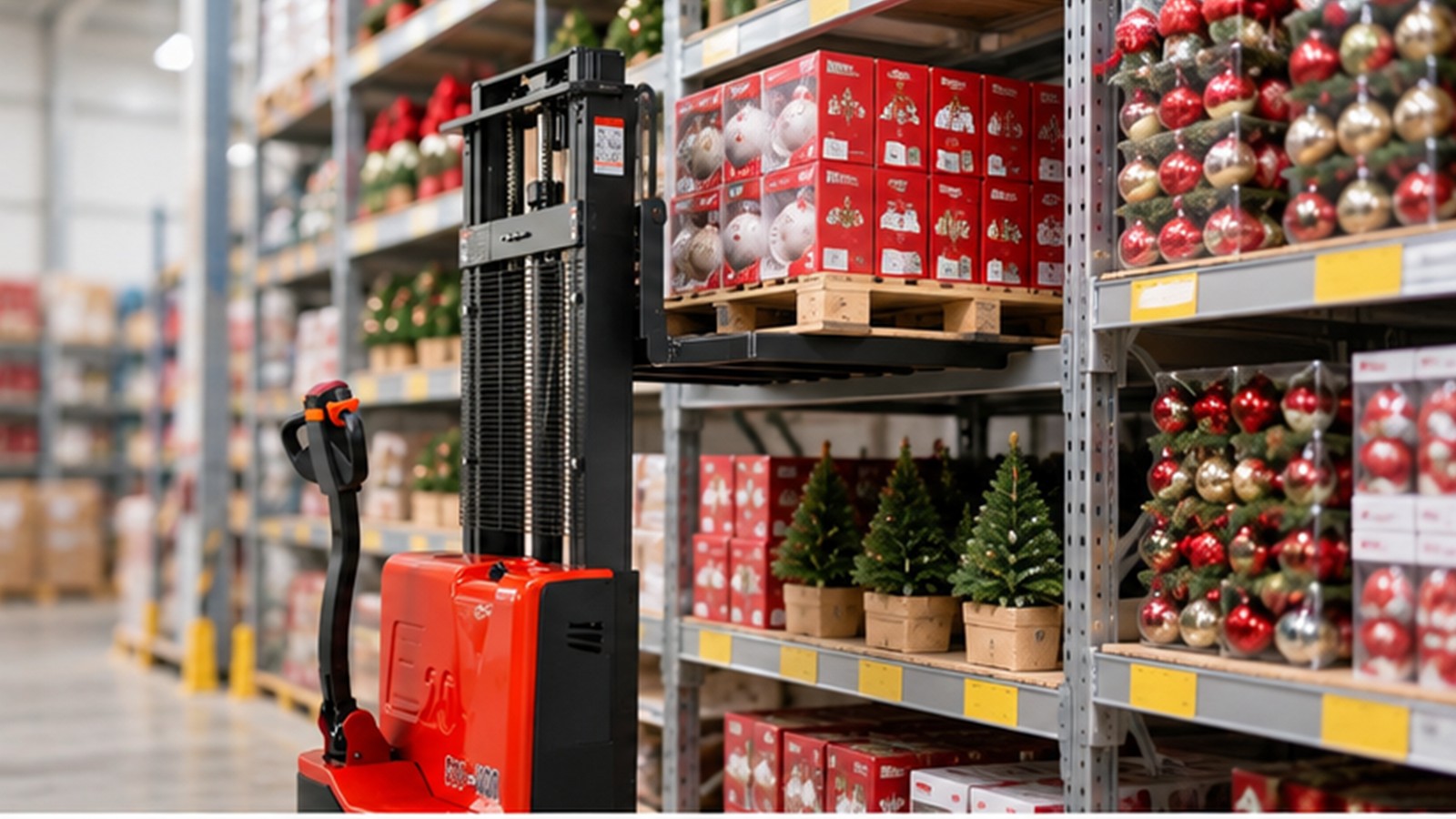 Holiday Peak 2026: Electric Stacker Slotting for Fast-Moving Inventory scene 1