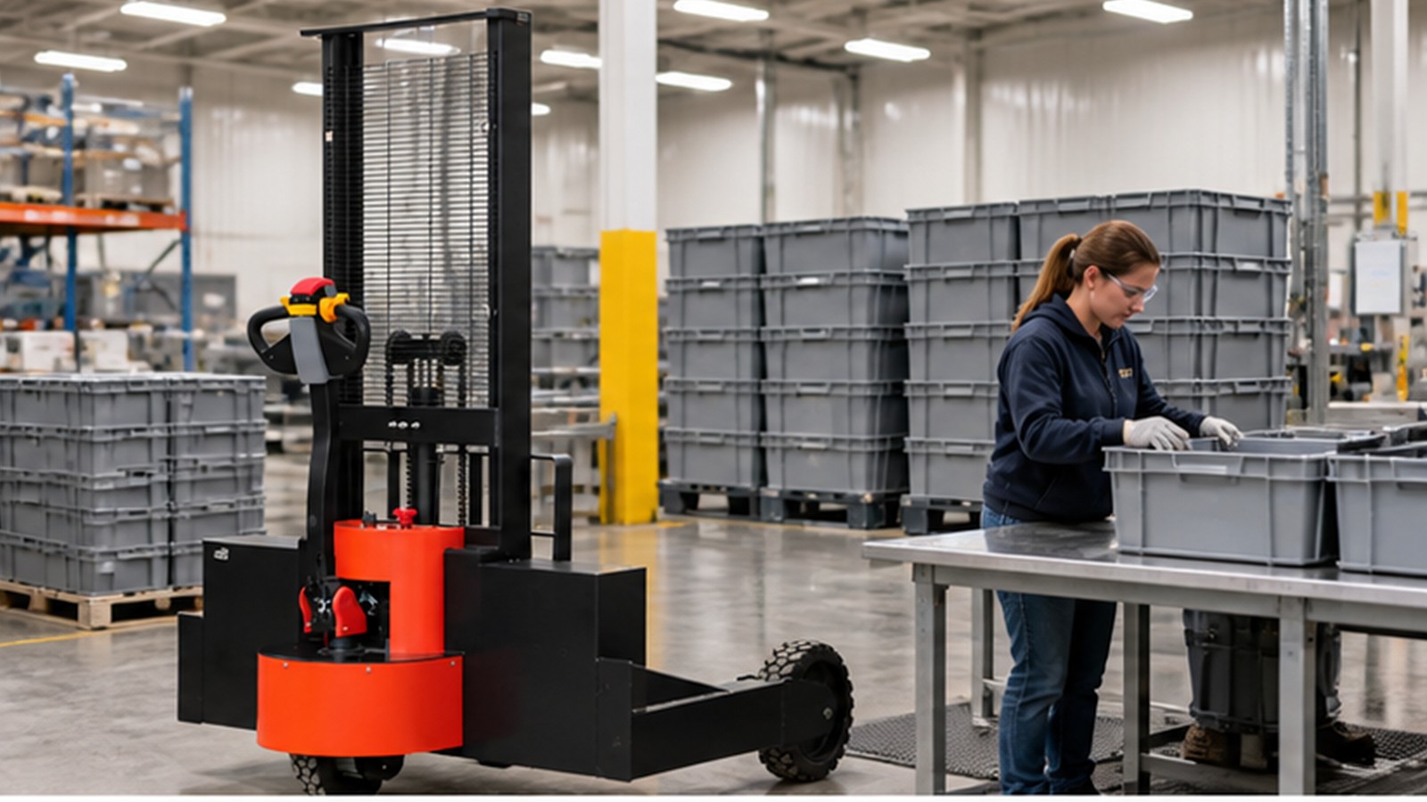 Reusable Tote Networks in 2026: Electric Stacker Workflows for Circular Logistics scene 1