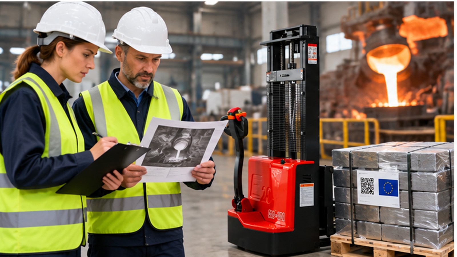 EU Steel Traceability Rules: Electric Stackers for Melt-and-Pour Records scene 2