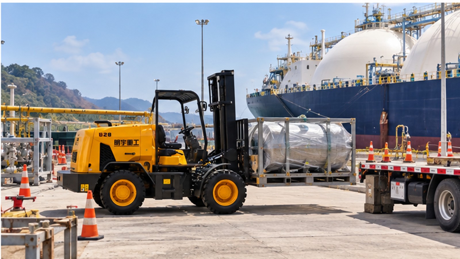 Panama Canal Drought: Rough-Terrain Forklifts for LNG Supply Contingencies scene 3