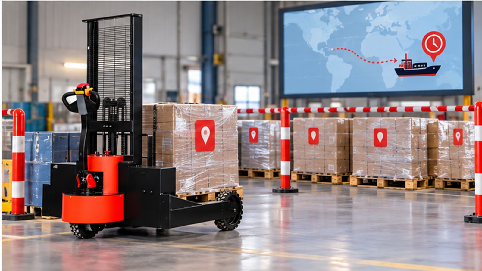 ETA-Driven Replenishment: Electric Stackers for Delayed Inbound Cargo scene 3