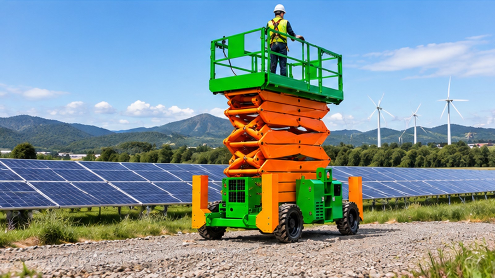 Solar Rooftop Expansion: Safer Aerial Platform Access for Maintenance scene 3