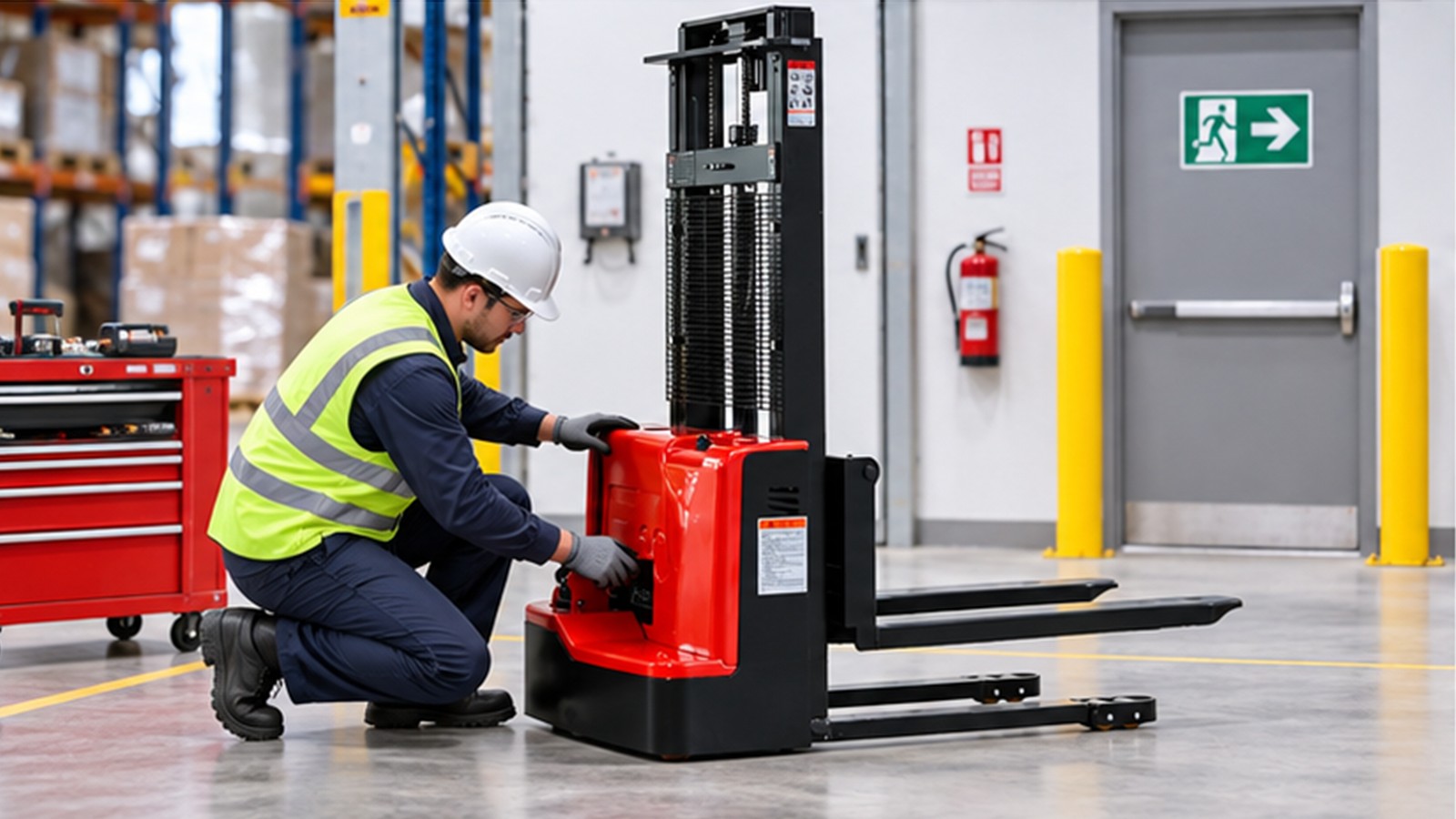 Warehouse Safety Inspections in 2026: Electric Stacker Readiness Checklist scene 2
