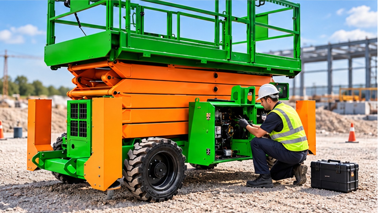 AI and 5G Worksites: Safer Aerial Platform Inspections in Connected Facilities scene 2