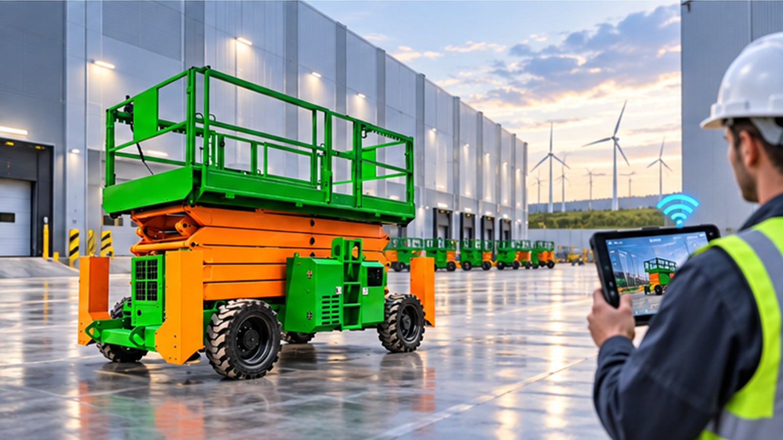 AI and 5G Worksites: Safer Aerial Platform Inspections in Connected Facilities scene 3