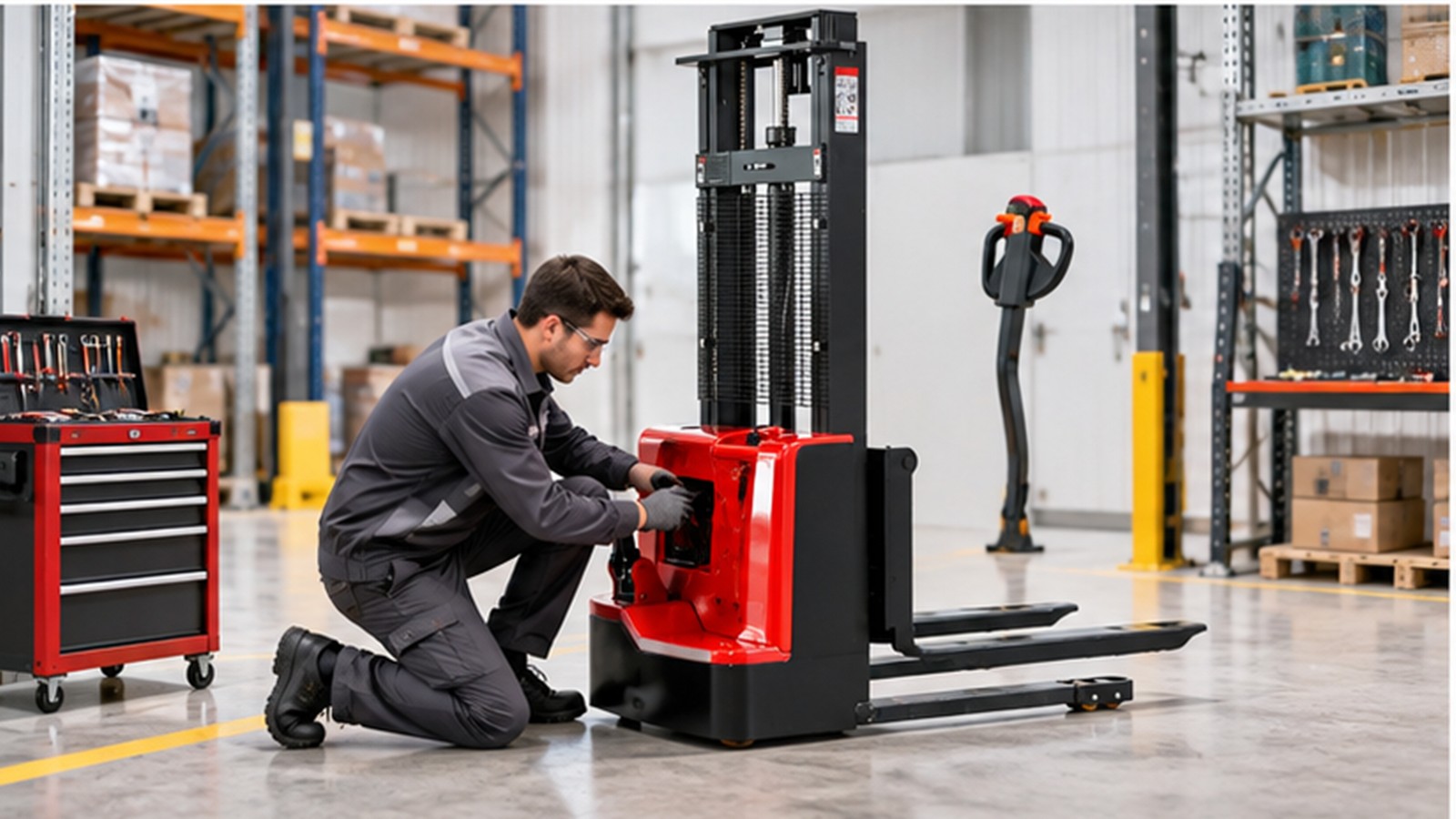 Autonomous Grocery Logistics: Electric Stacker Handoffs That Keep People Safe scene 2