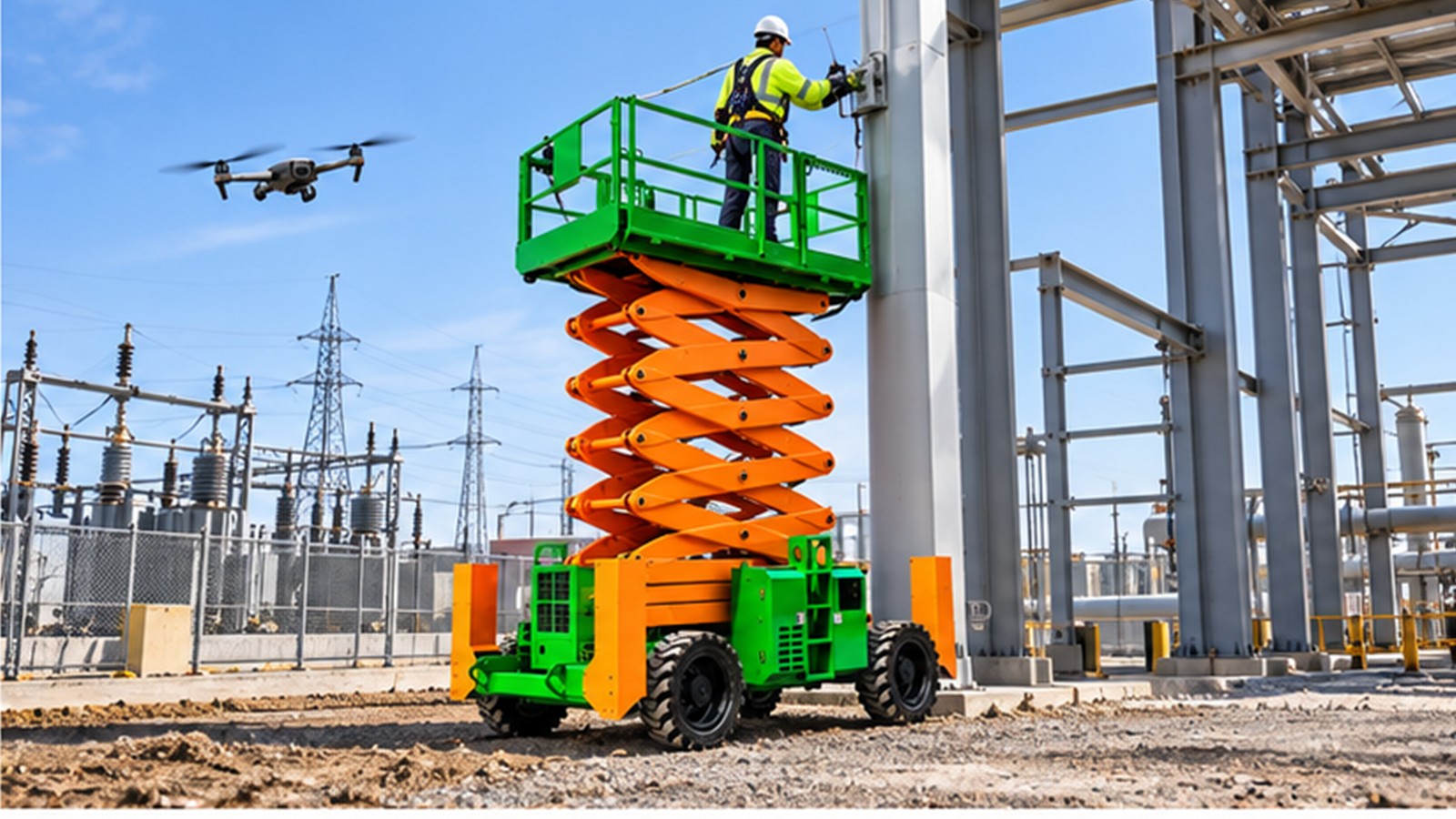 Drones and MEWPs at Critical Sites: Safe Airspace for Work at Height scene 1