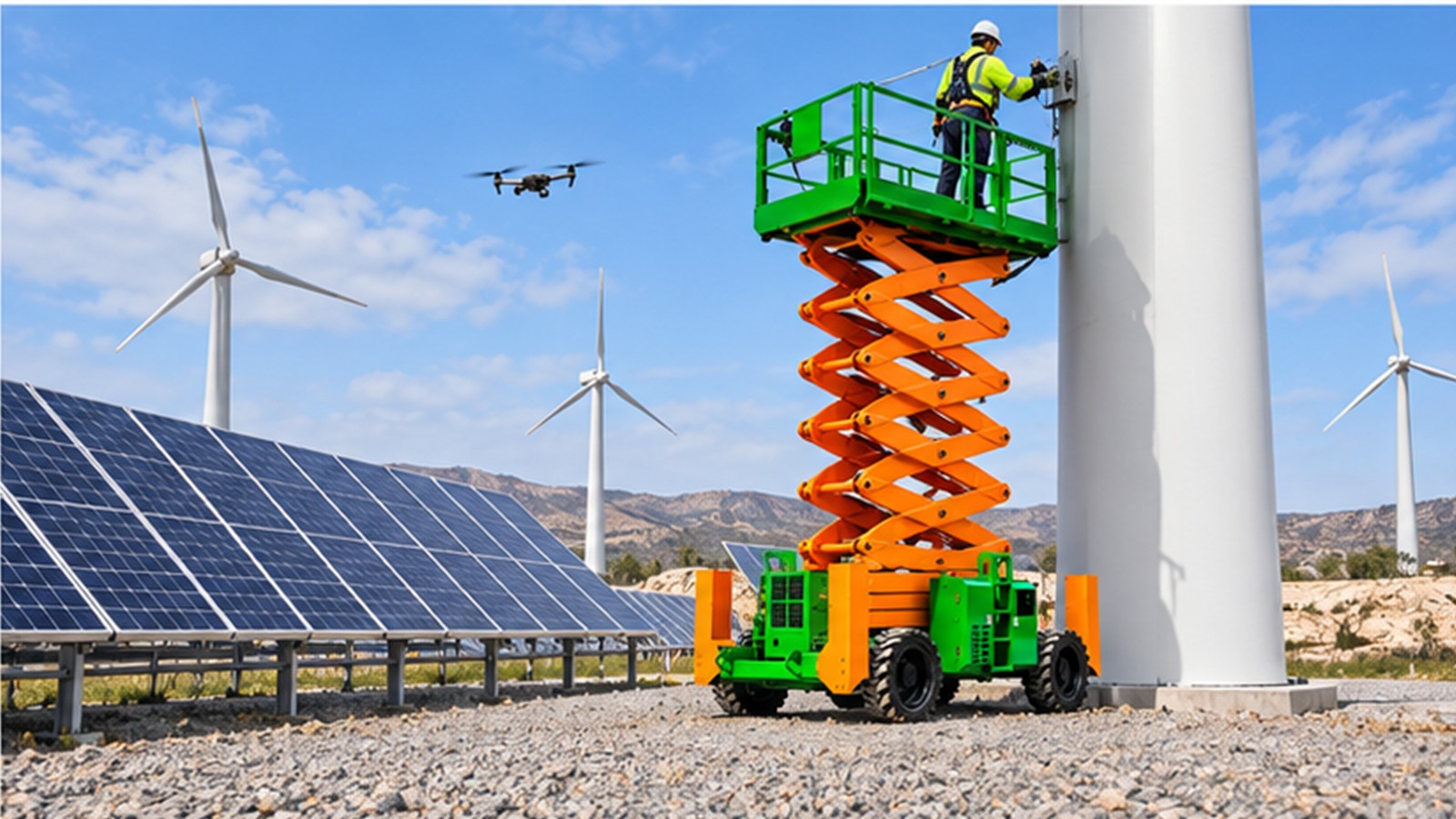 Drones and MEWPs at Critical Sites: Safe Airspace for Work at Height scene 3