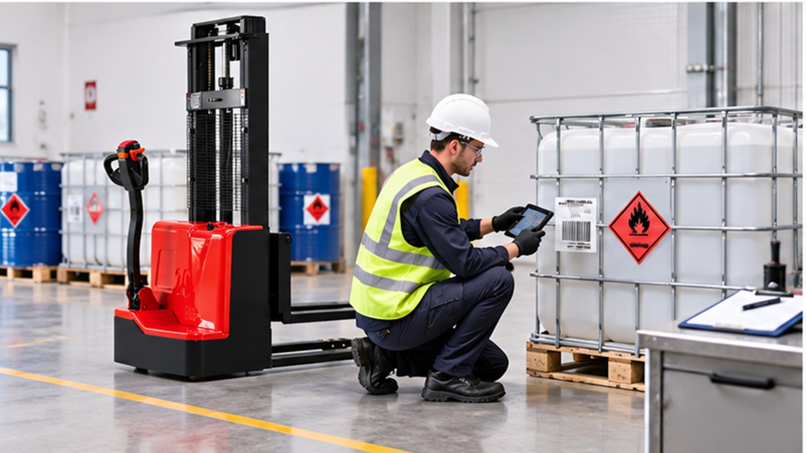 eFTI 2027 Readiness: Electric Stackers for Digital Dangerous-Goods Records scene 2