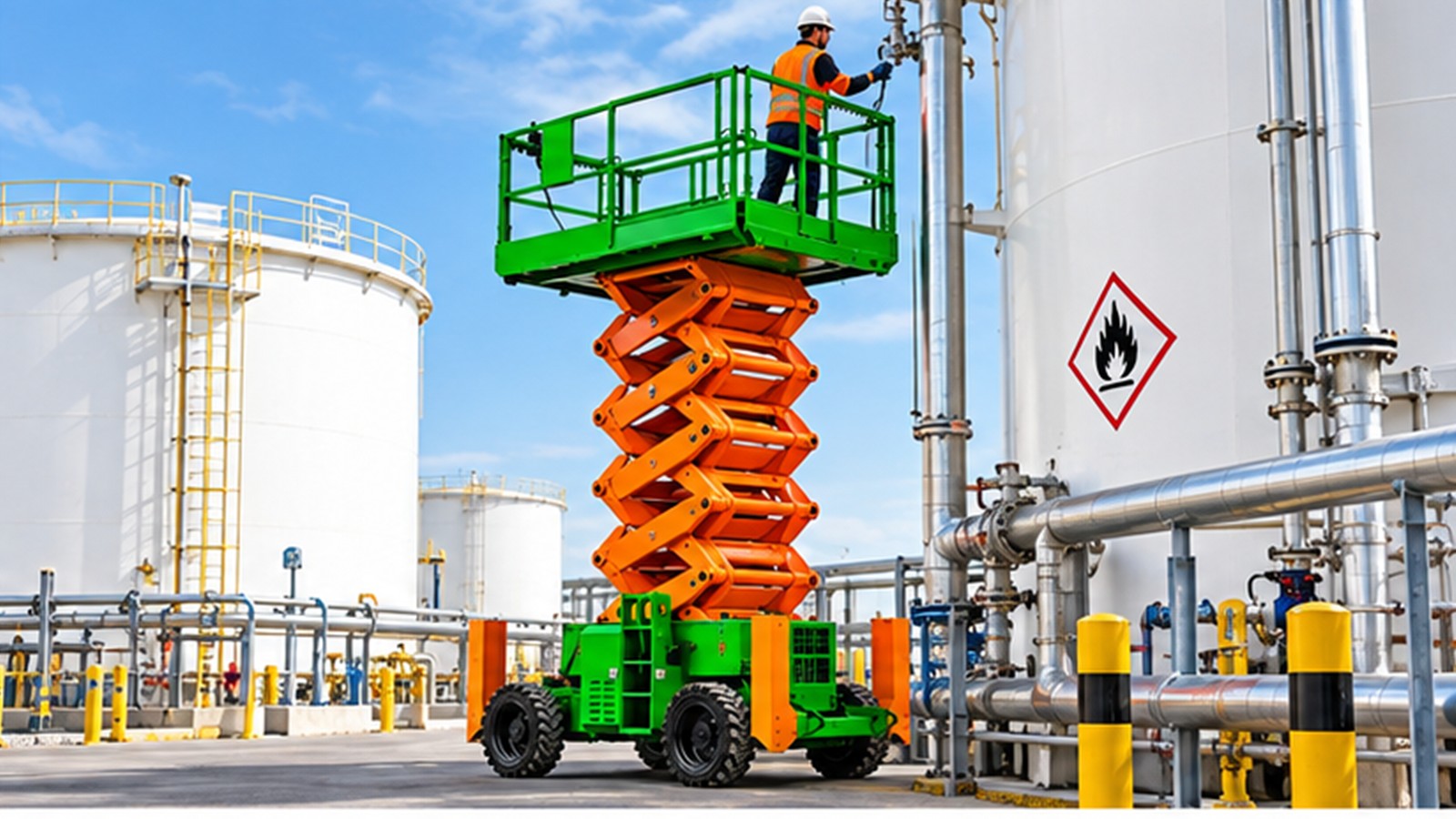 Hazardous-Goods Facilities: Safer MEWP Access for Inspection and Maintenance scene 1