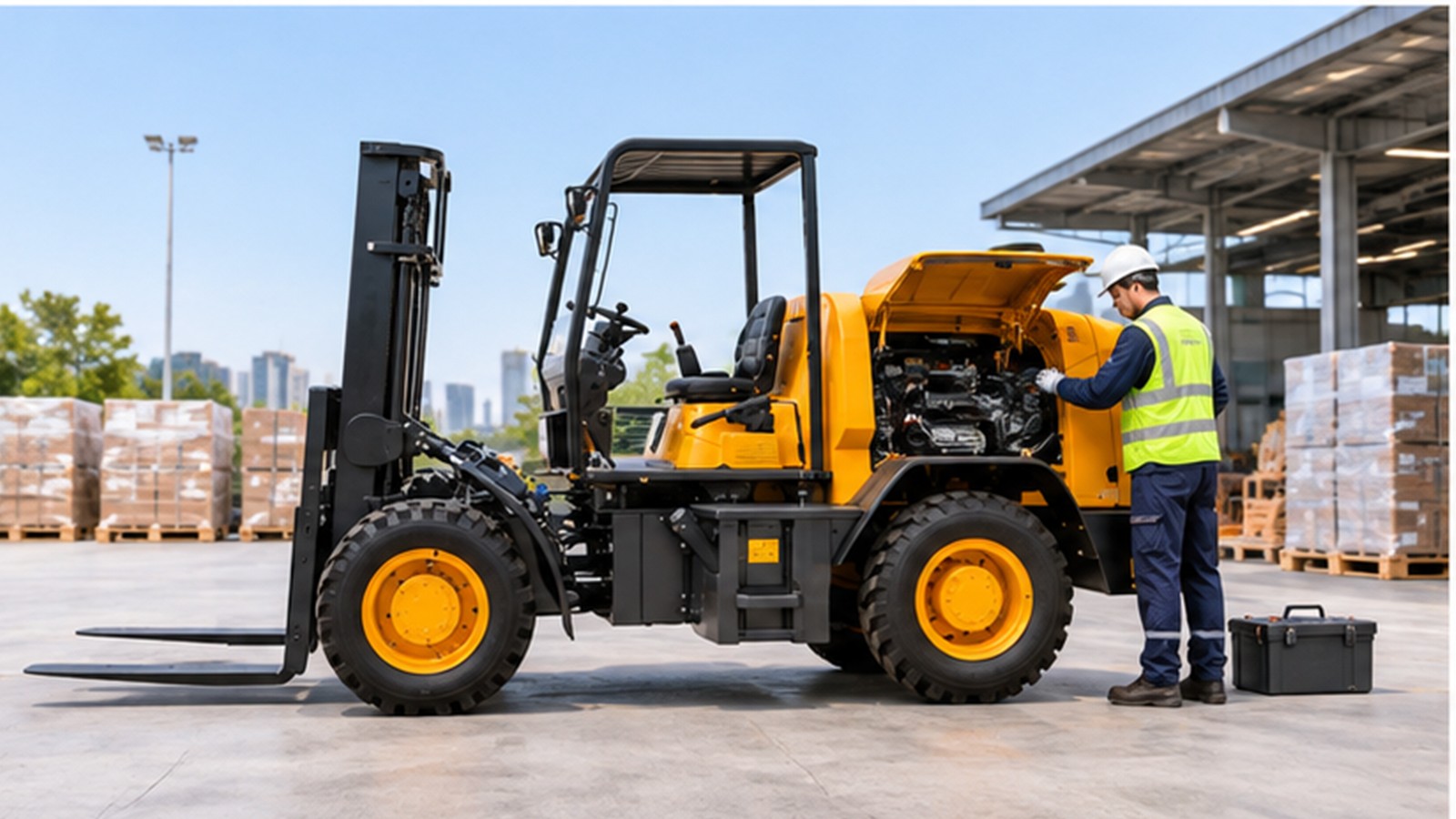 Urban Logistics Interfaces: Rough-Terrain Forklifts at Multimodal Hubs scene 2