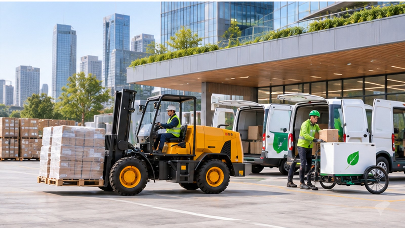 Urban Logistics Interfaces: Rough-Terrain Forklifts at Multimodal Hubs scene 3