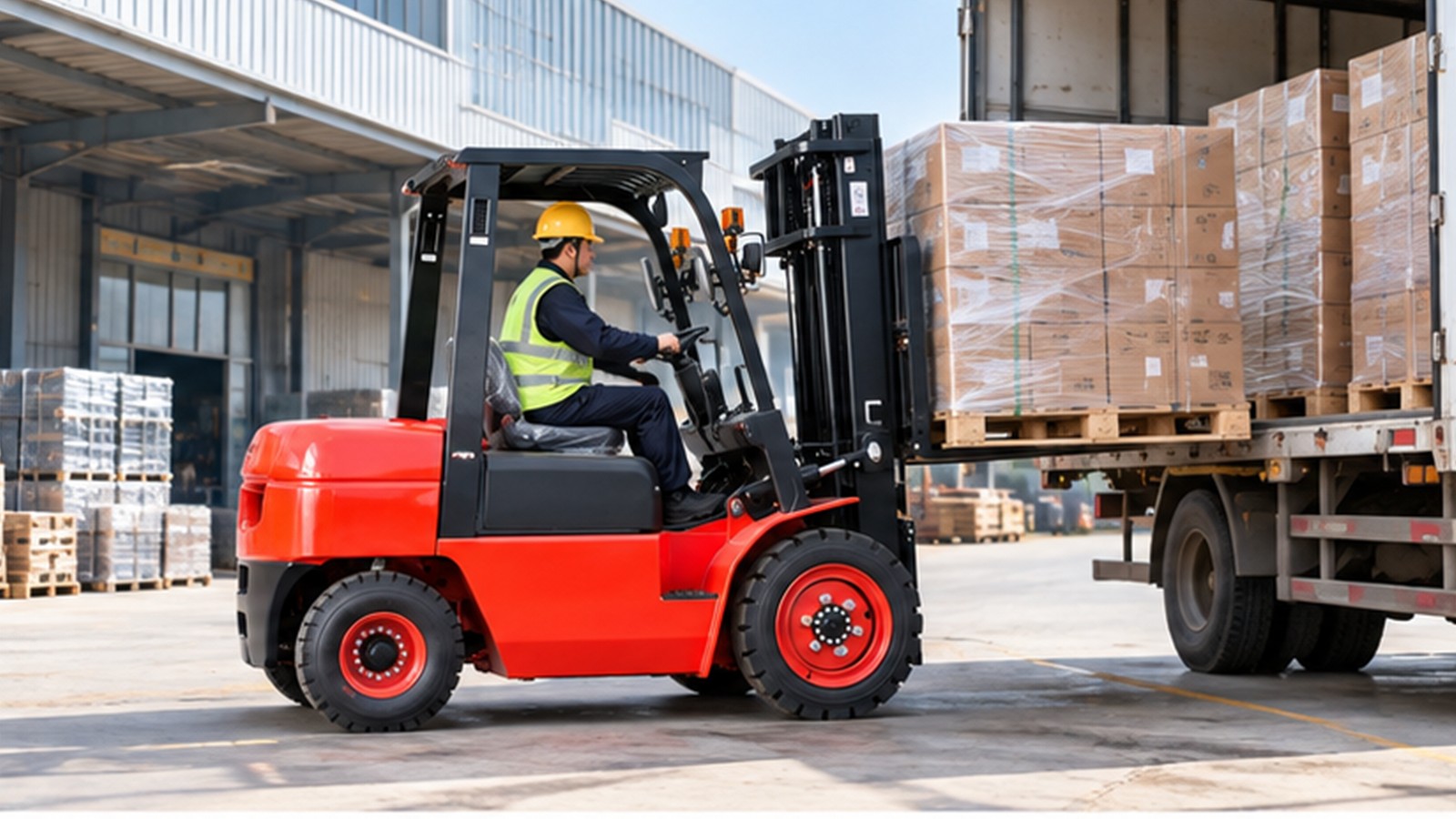 September Peak Capacity: Diesel Forklifts for Flexible Warehouse Overflow scene 1