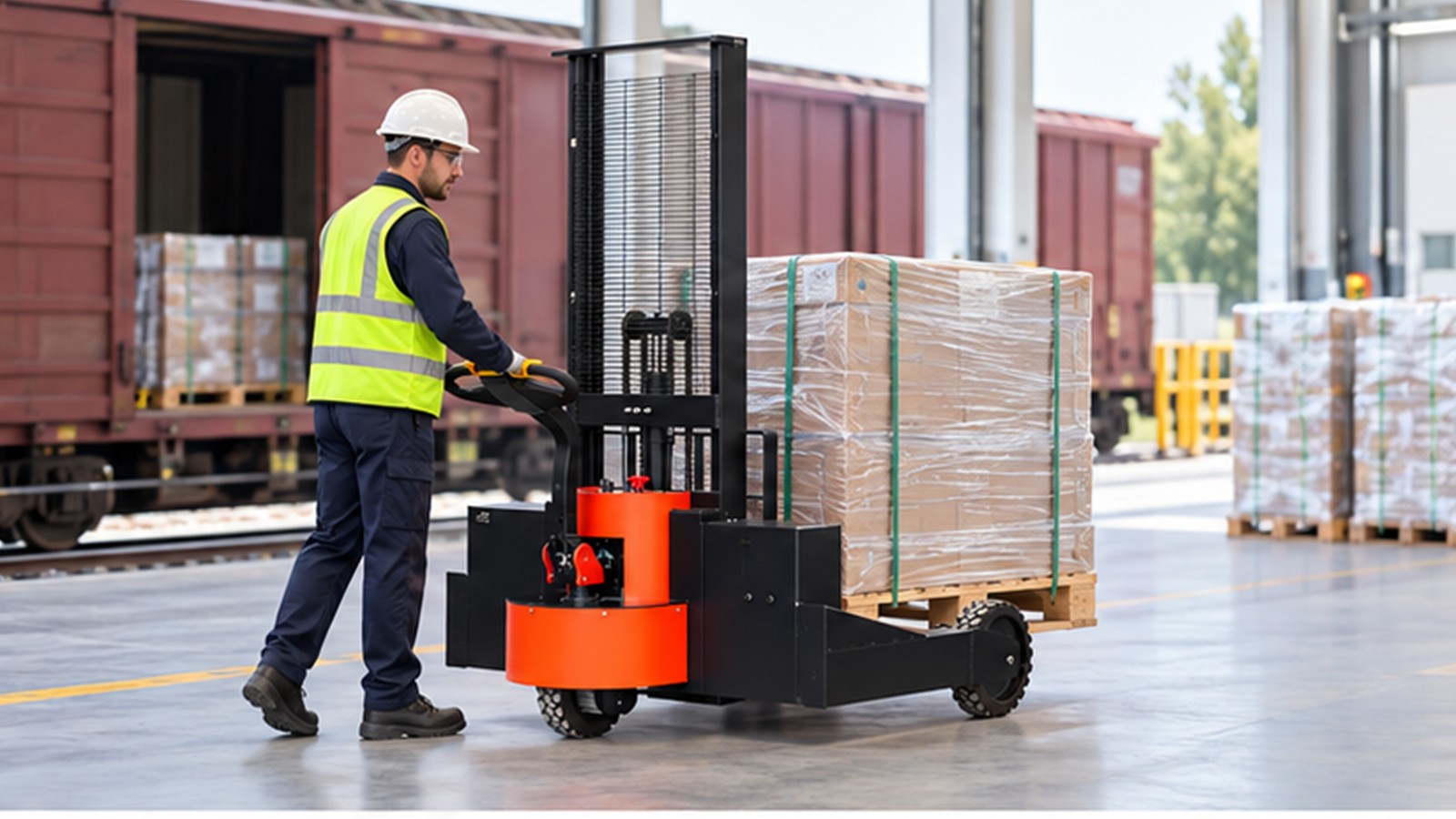 Digital Rail Freight Today: Electric Stacker Chain-of-Custody Controls scene 1