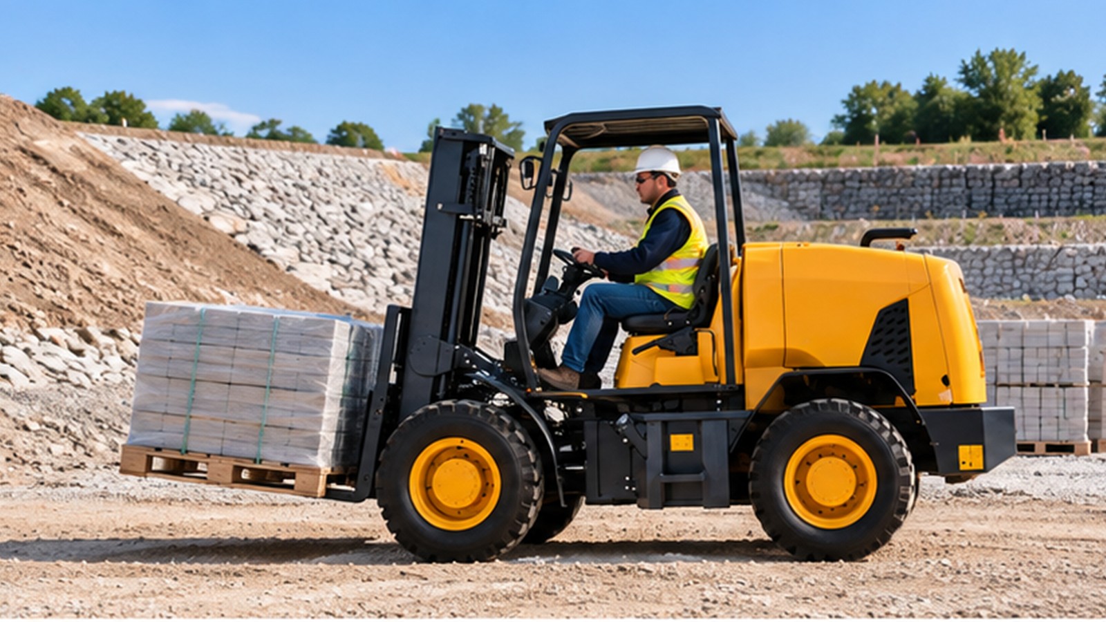 Climate-Ready Projects: Rough-Terrain Forklifts for Resilient Infrastructure Sites scene 1