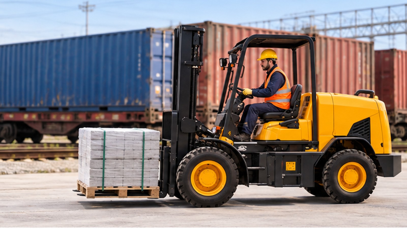 TEN-T Corridor Projects: Rough-Terrain Forklift Rules for Multimodal Sites scene 1
