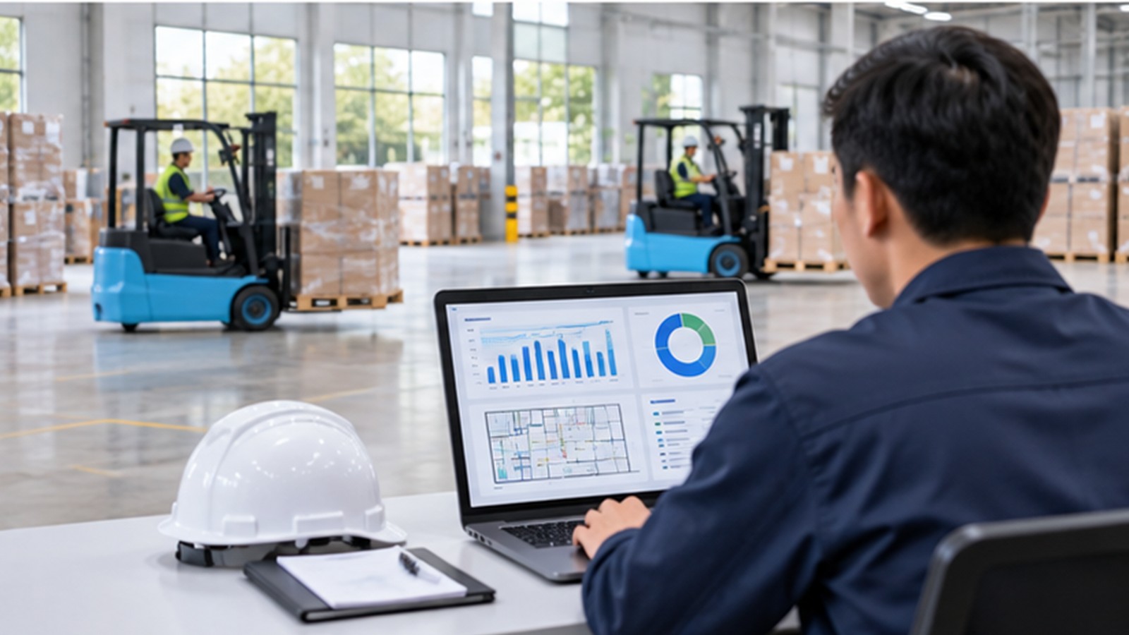 AI Workload Forecasting: Right-Sizing Electric Forklift Shifts and Charging scene 3