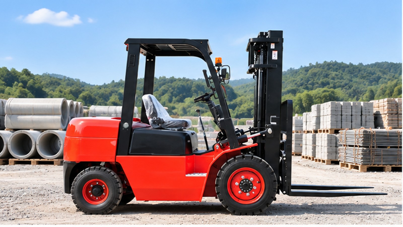 Tunnel Construction Logistics: Diesel Forklift Controls for Portal Supply Yards