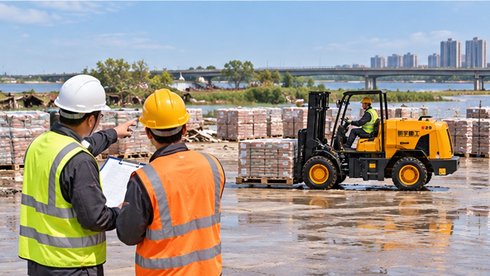 Flood and Cyberattack Resilience: Rough-Terrain Forklifts in Recovery Yards scene 3