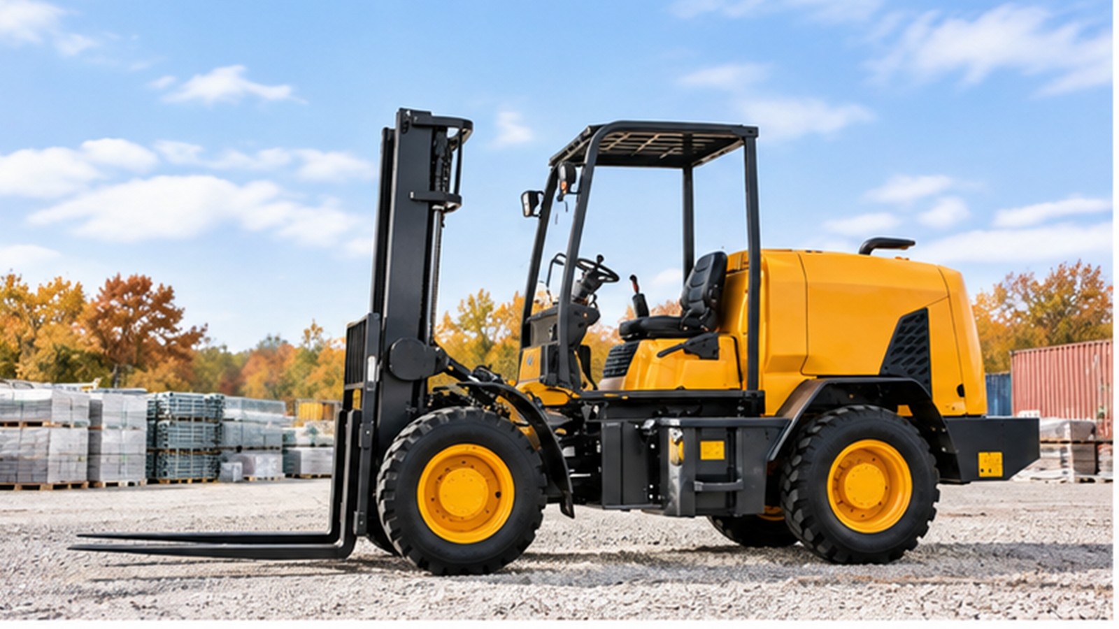 Autumn Project Logistics: Rough-Terrain Forklift Controls for Uncertain Ground