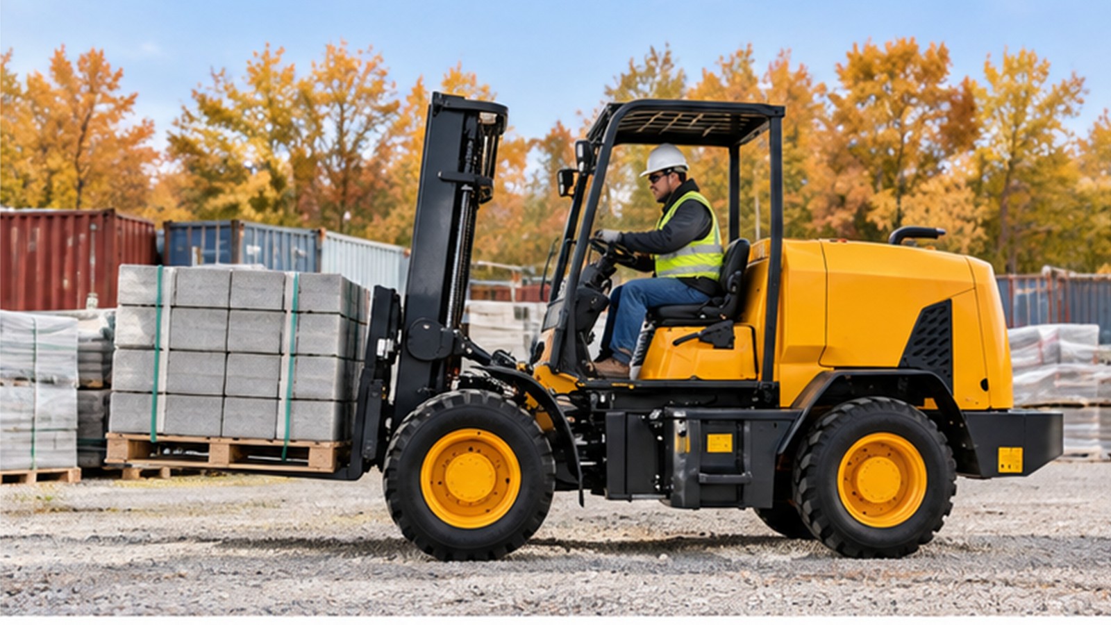 Autumn Project Logistics: Rough-Terrain Forklift Controls for Uncertain Ground scene 1