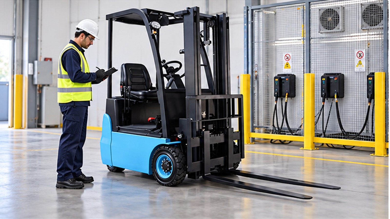 Q4 Electric Forklift Charging Safety: Capacity Without Battery-Room Shortcuts scene 2