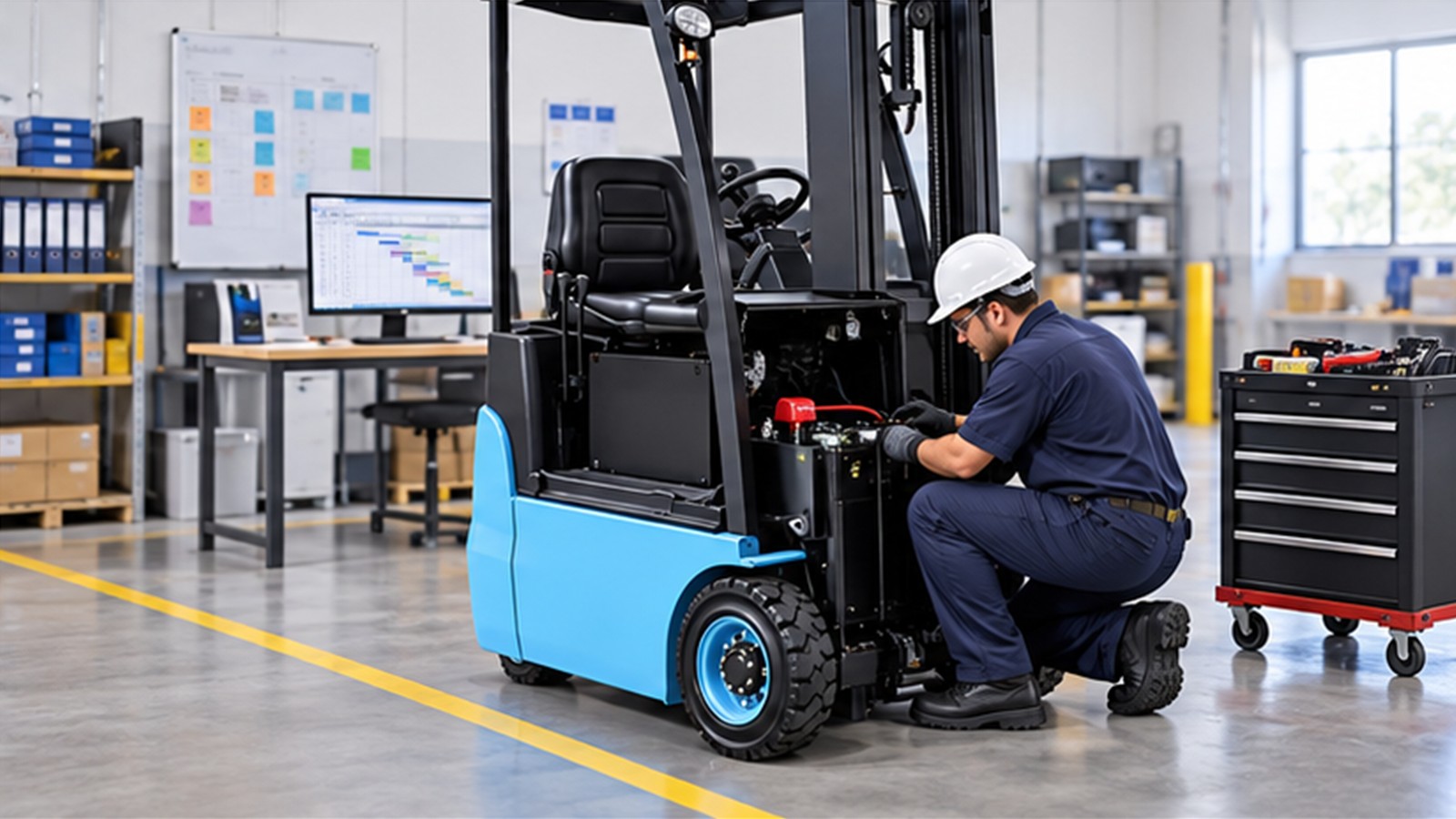 Q4 Electric Forklift Charging Safety: Capacity Without Battery-Room Shortcuts scene 3
