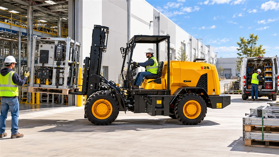 5-ton off-road forklift operating scenario