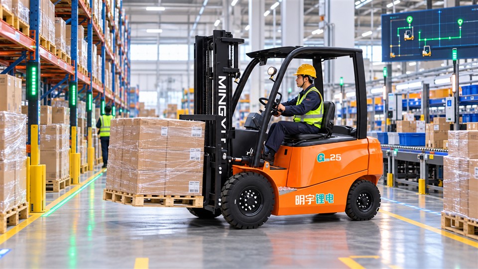 B50 5-ton lithium electric forklift material handling application