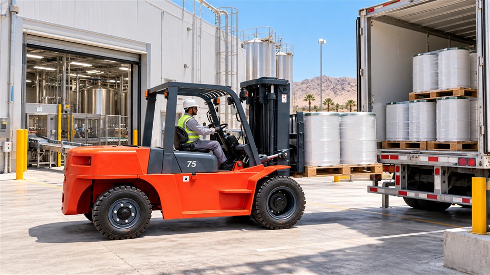 CPCD30K 3-ton diesel forklift in a September 28, 2026 work scenario