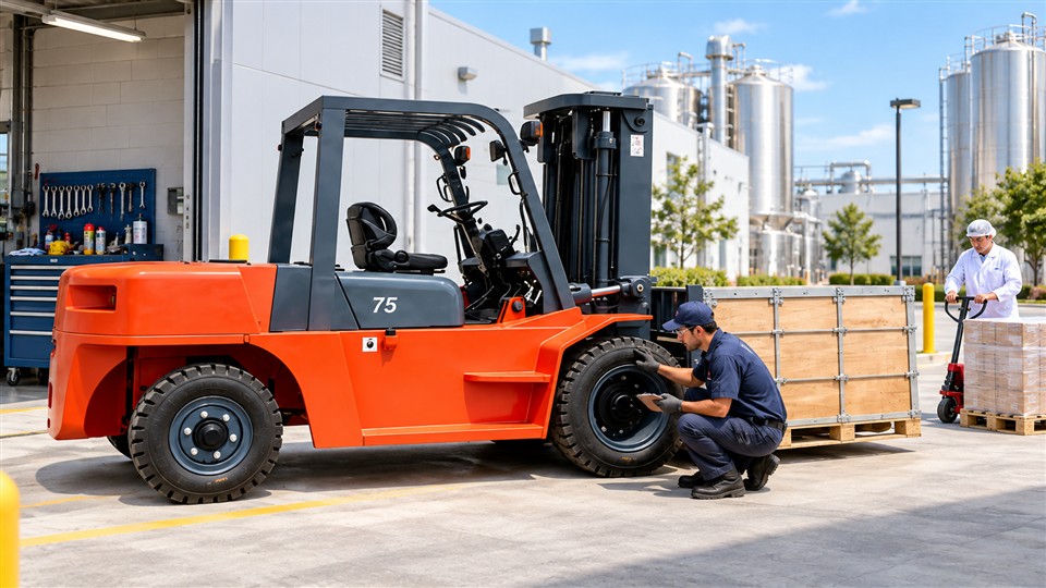 CPC190-X diesel forklift operating scenario