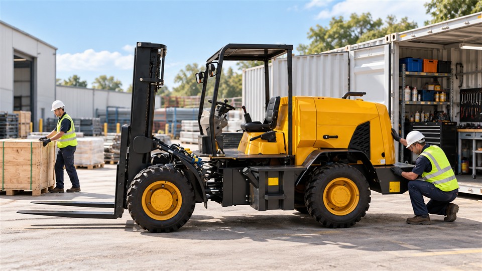 7-ton off-road forklift operating scenario