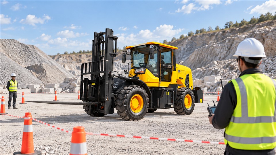 CPC30SY off-road forklift operating scenario